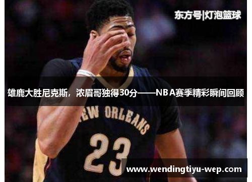 雄鹿大胜尼克斯，浓眉哥独得30分——NBA赛季精彩瞬间回顾